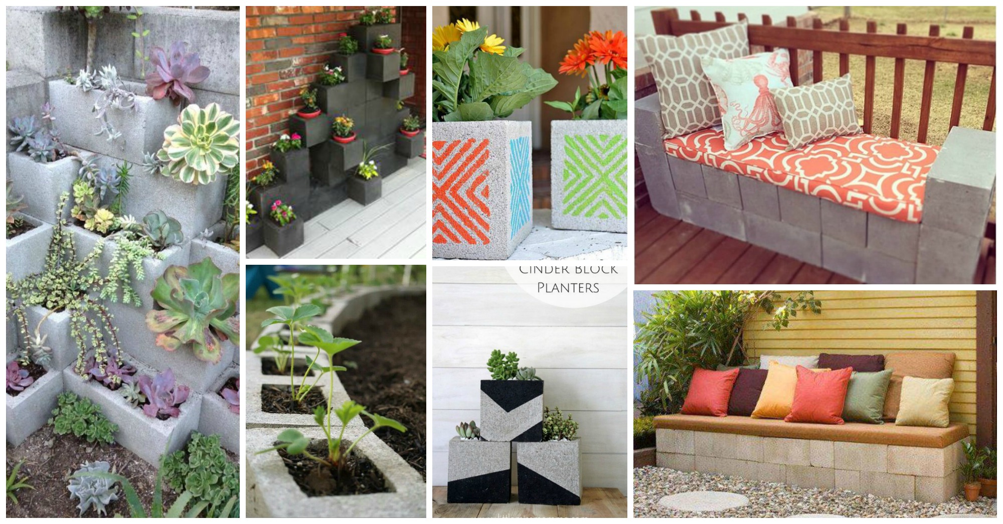 Easy Decorative Garden Projects Using Cinder Blocks