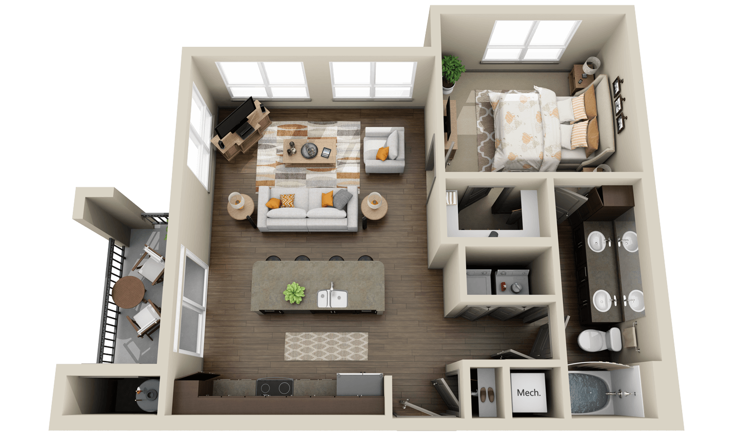 Simple House 3D Floor Plan Ideas for Gamers