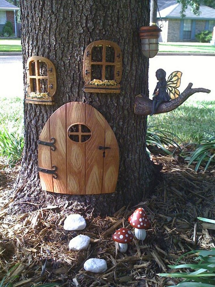 fairy tree stump gardens bring magic idealhome via