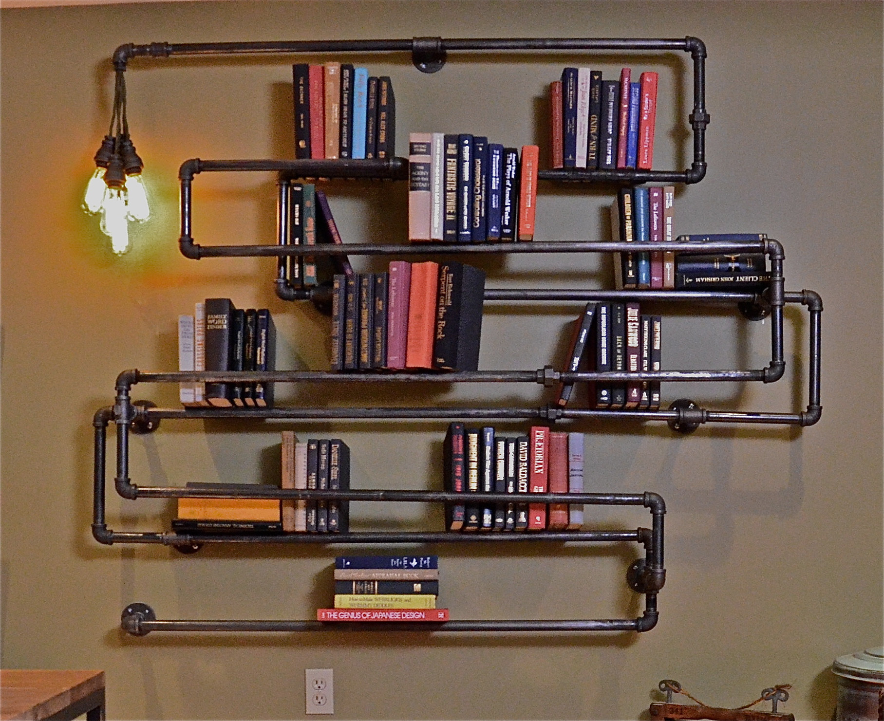  DIY  Exposed Pipes Shelves That Will Attract Your Attention