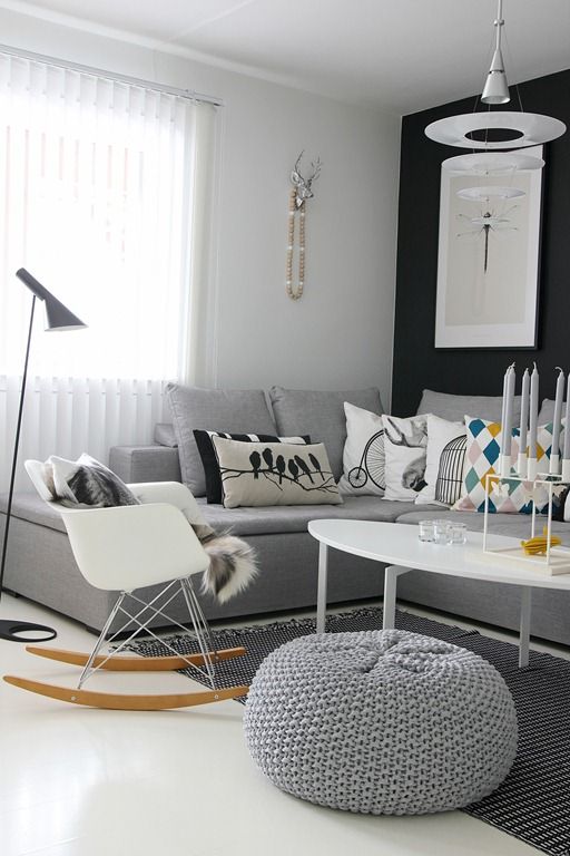 modern-grey-knitted-poufs-interior