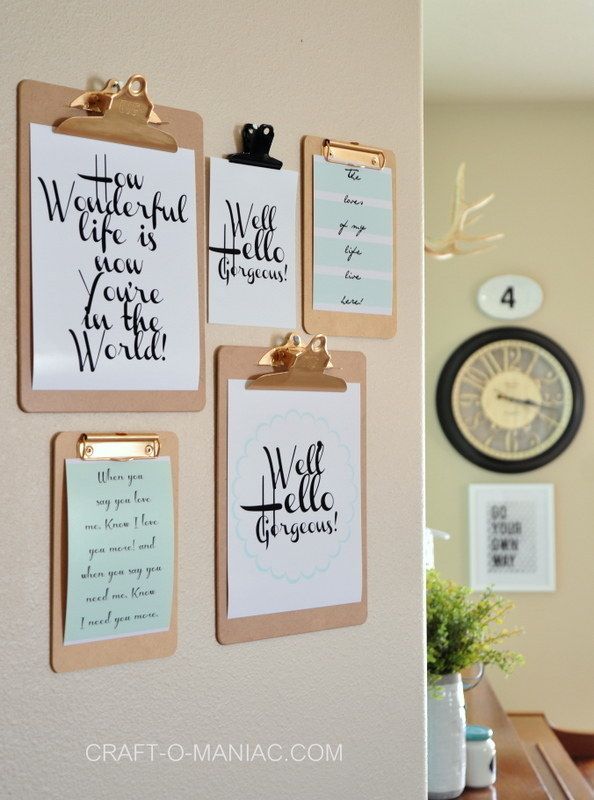 wall-decor-with-clipboards