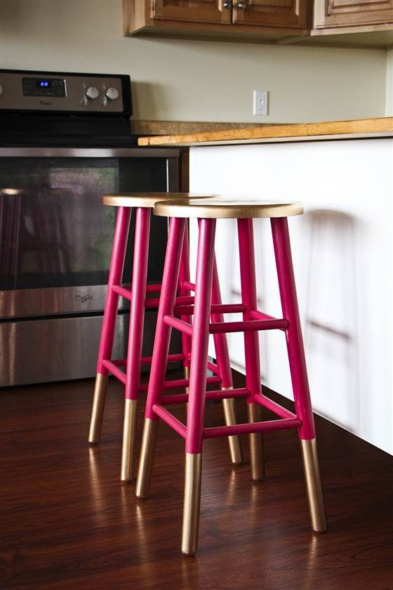amazing-pink-and-golden-bar-stools