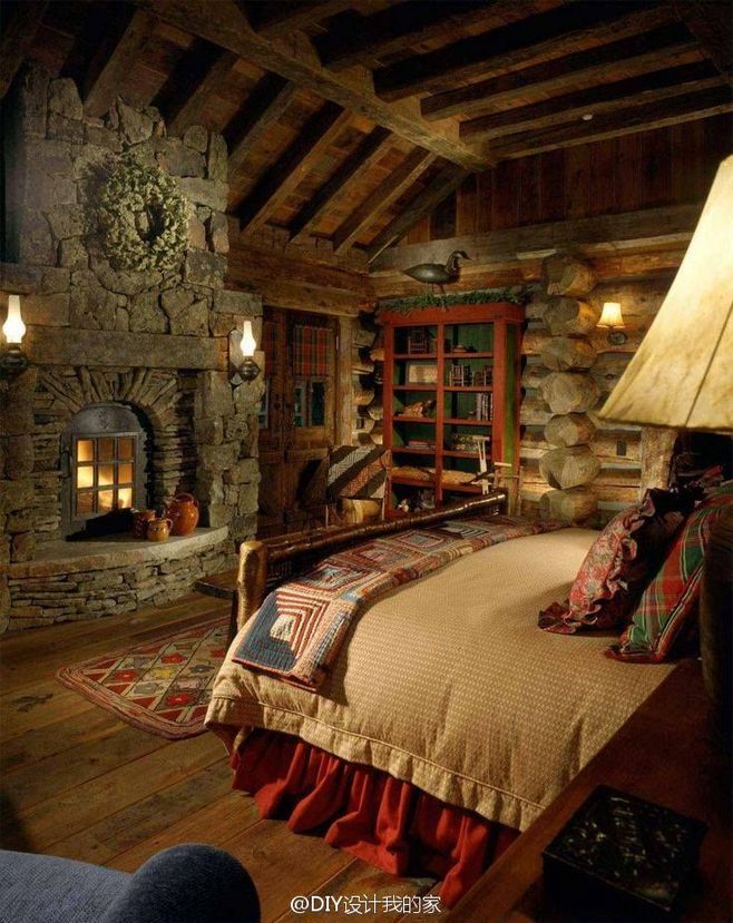 log-house-bedroom