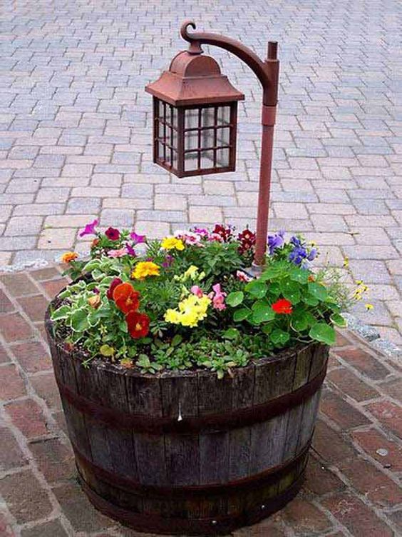 wooden-barrel-garden-decor